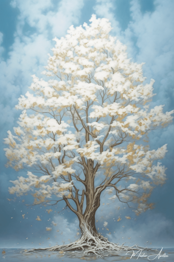 White tree painting