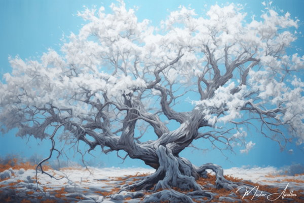 Eternal white tree painting