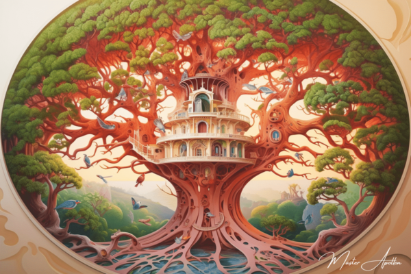 Tree of Life Table World House Early Morning