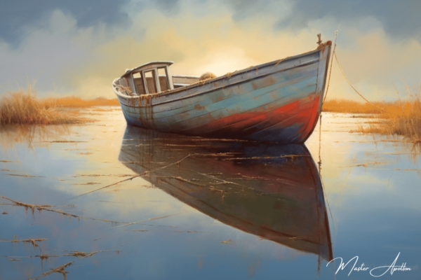 Contemporary boat painting Lola