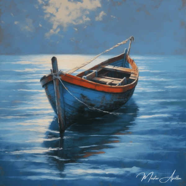 Contemporary fishing boat tableau the boat