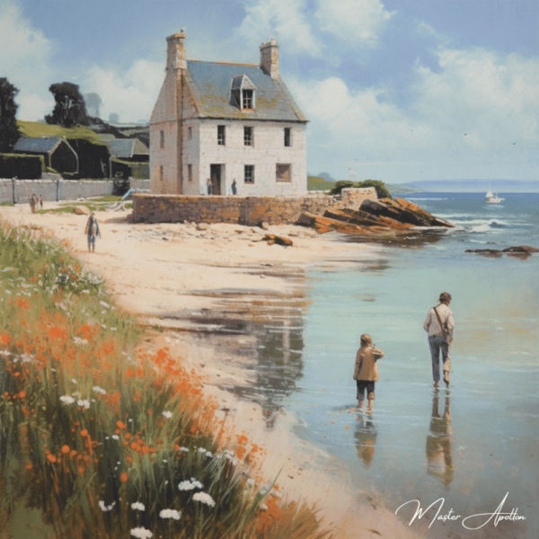 Contemporary Brittany Beach Vacation Painting