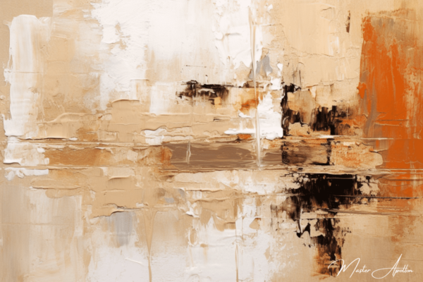 Contemporary abstract beige desert tableau