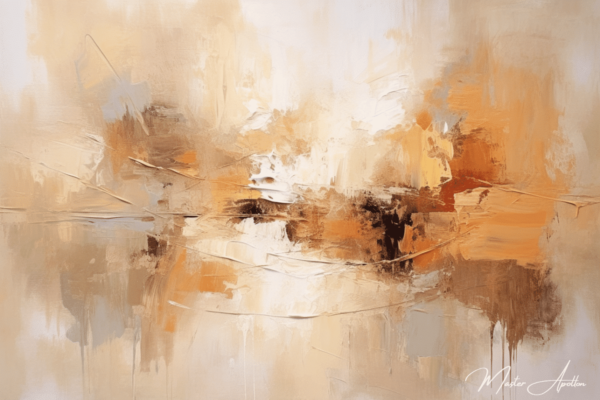 Contemporary abstract beige vacation painting