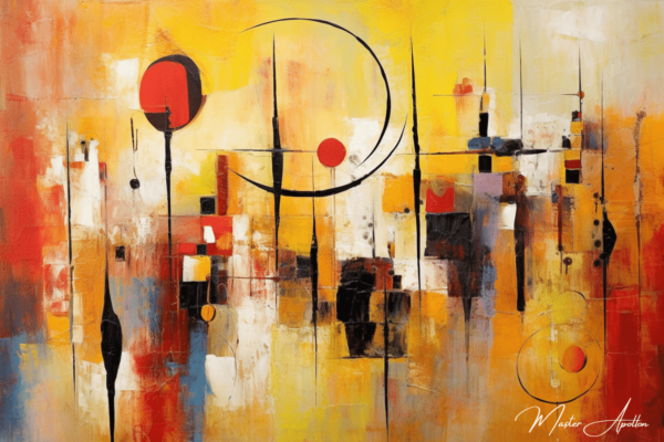 Contemporary abstract painting summer day