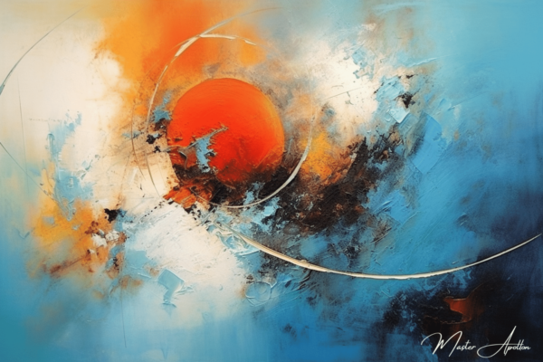 Contemporary abstract painting the ball