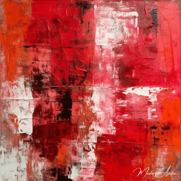 Contemporary abstract red painting by Jana