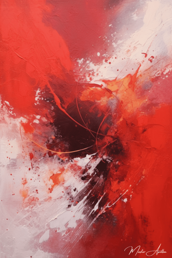 Contemporary abstract red tableau dance