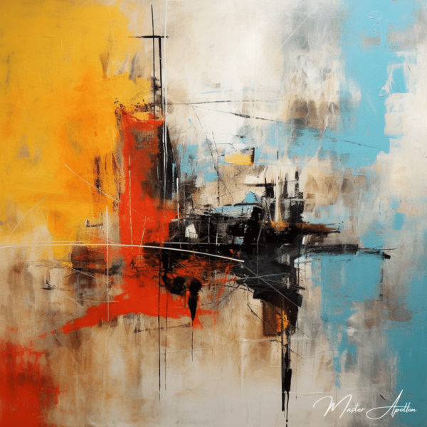 Contemporary abstract vacation painting