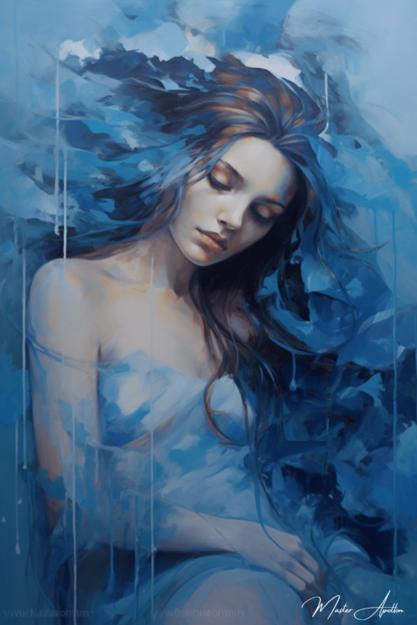 Contemporary blue painting by Isa