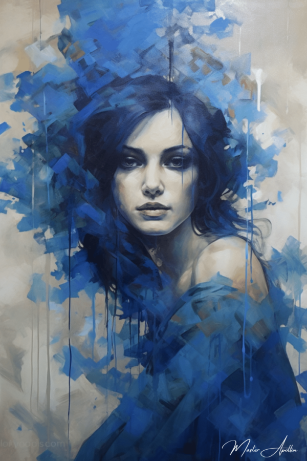 Contemporary blue painting by Sophie