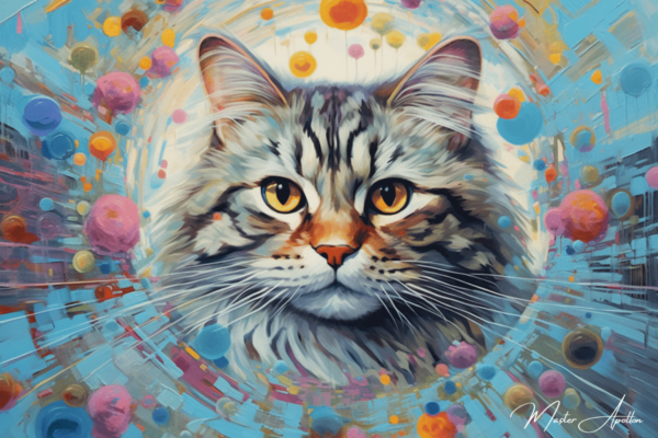 Contemporary painting of a cat named Symba