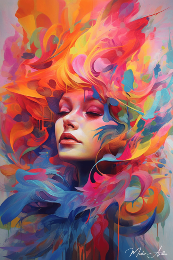 Contemporary colorful dream painting