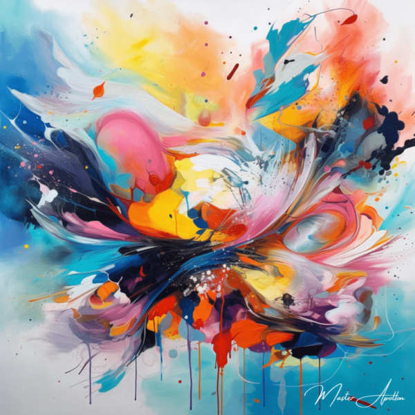 Contemporary colorful freedom painting