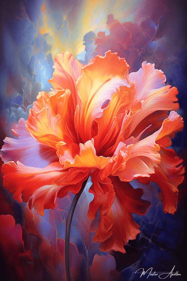 Contemporary dream flower painting