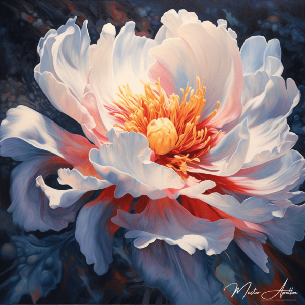 Contemporary instant flower painting