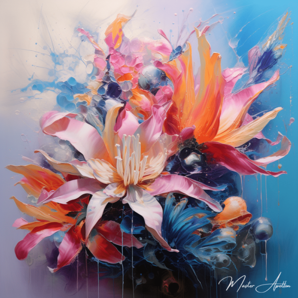 Contemporary seductive flower painting