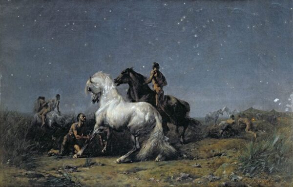 Horse Thieves - Eugène Delacroix Oil Painting Reproduction for Sale