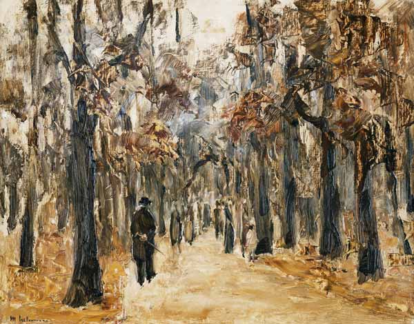 Zoo in Autumn with Walkers - Max Liebermann