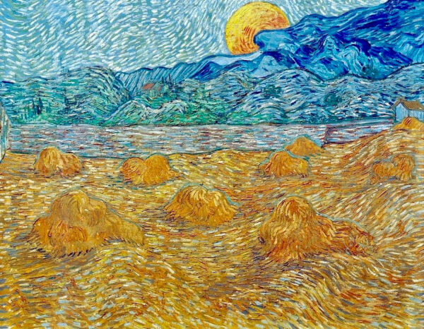 Landscape at Dusk with Rising Moon - Van Gogh