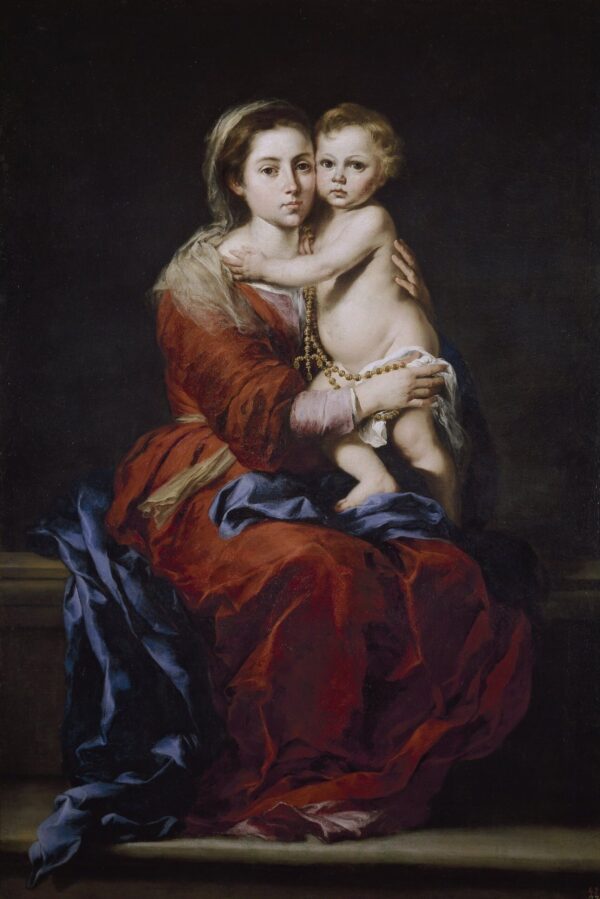 Virgin and Child with a Rosary - Bartolomé Esteban Murillo