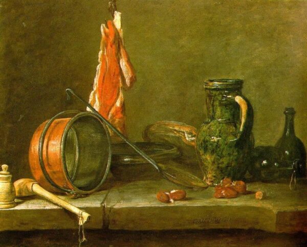 A slimming diet with kitchen utensils - Jean Siméon Chardin