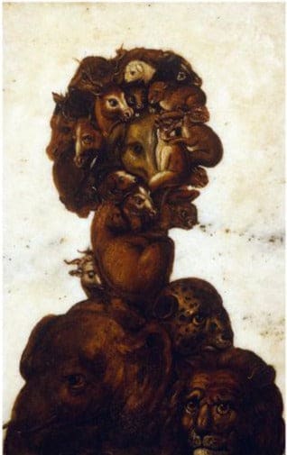 Anthropomorphic heads representing one of the four elements - Earth - Arcimboldo