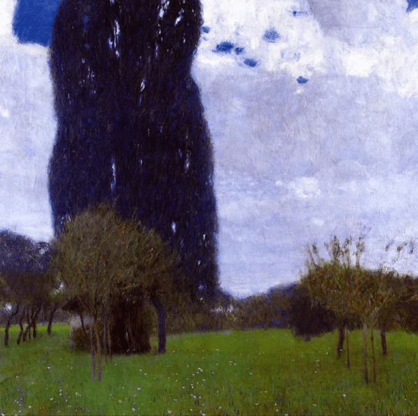 The tall poplars I - Gustav Klimt