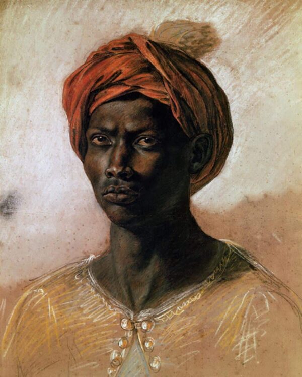 Portrait of a Turkish man with a turban - Eugène Delacroix