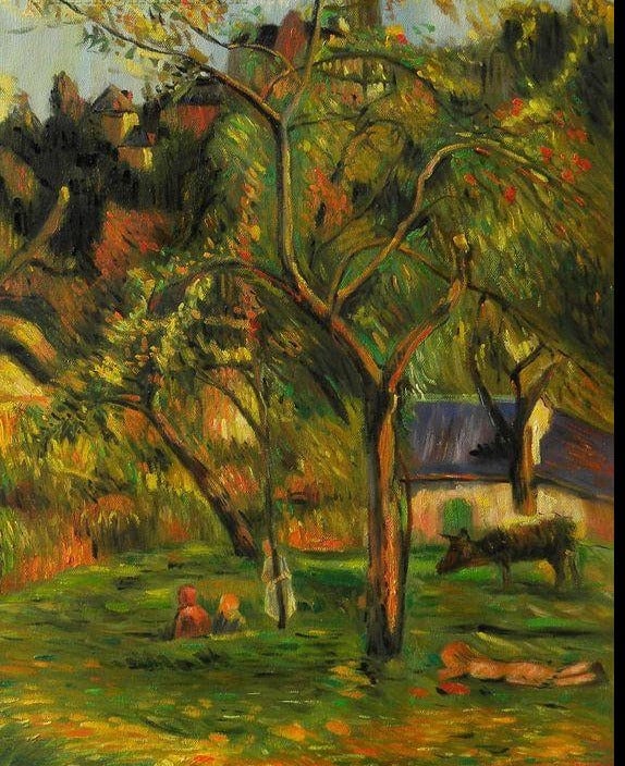 The Children in the Pasture - Paul Gauguin