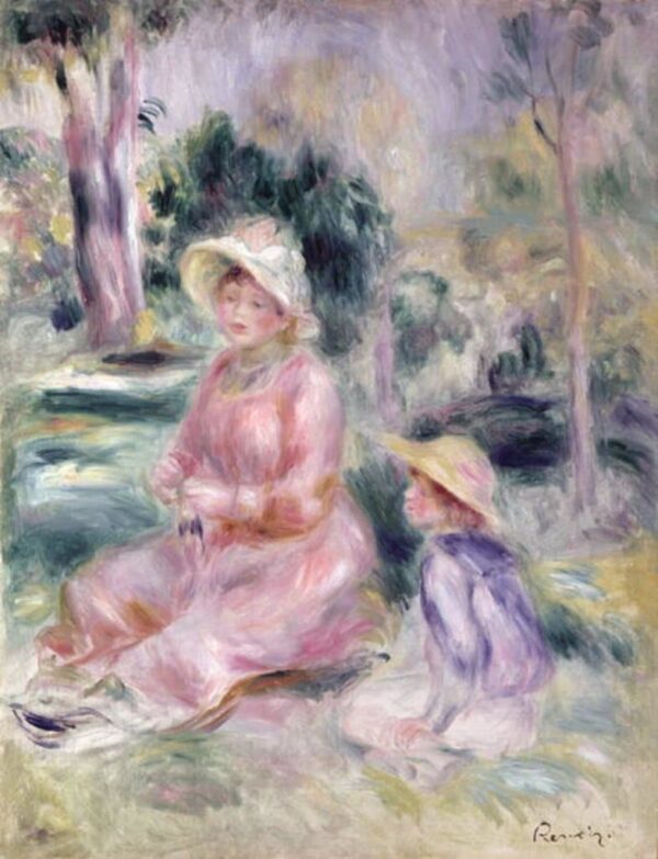 Madame Renoir and her son Pierre - Pierre-Auguste Renoir Oil Painting Reproduction