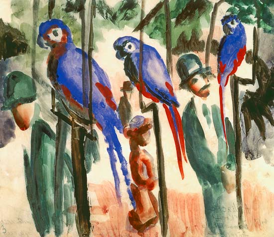 Blue Parrots - August Macke