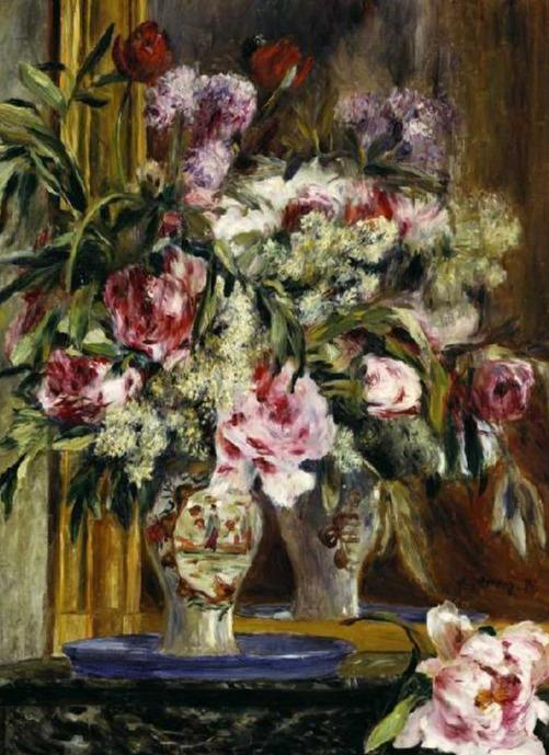 Still Life in Front of a Mirror - Pierre-Auguste Renoir Oil Painting Reproduction