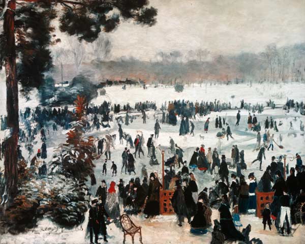 Winter Pleasure in the Bois de Boulogne - Pierre-Auguste Renoir