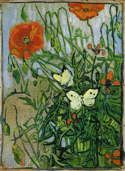 Butterflies and Poppies - Van Gogh