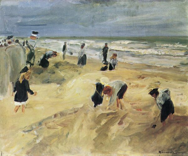 Beach Scene in Noordwijk - Max Liebermann