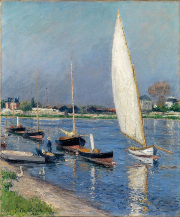 Sailing in a Dinghy - Caillebotte Oil Painting Reproduction