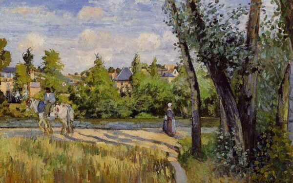 Landscape, Bright Sun, Pontoise - Camille Pissarro