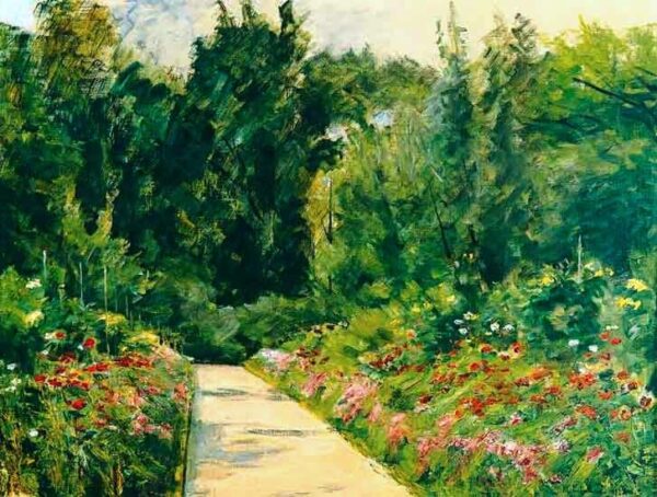 Garden with Path and Flowers - Max Liebermann