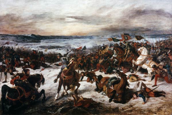 Death of Charles the Brave – Eugène Delacroix Oil Painting Reproduction