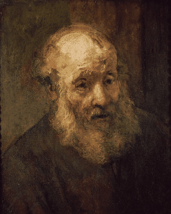 Head of an Old Man, circa 1650 - Rembrandt van Rijn