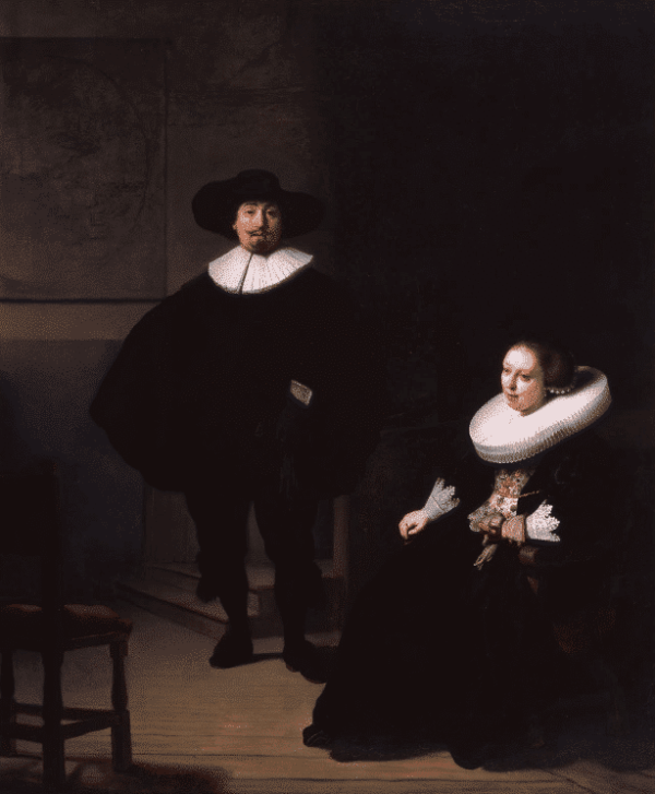 A Lady and a Gentleman in Black - Rembrandt van Rijn