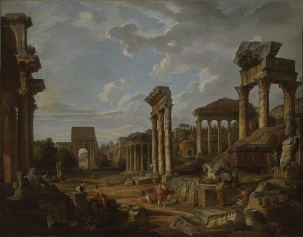 A Capriccio of the Roman Forum - Giovanni Paolo Panini