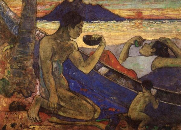 A Canoe (Tahitian Family) - Paul Gauguin