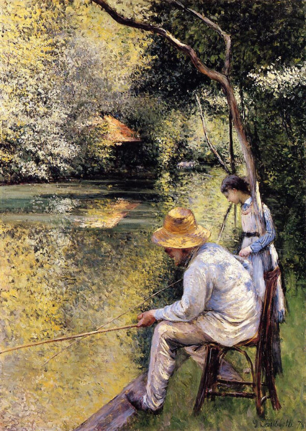 Fishing with a Rod - Caillebotte