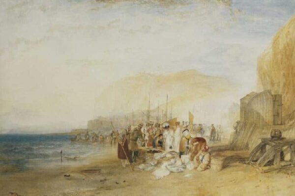 Early Morning Fish Market on the Beach - William Turner Oil Painting Reproduction