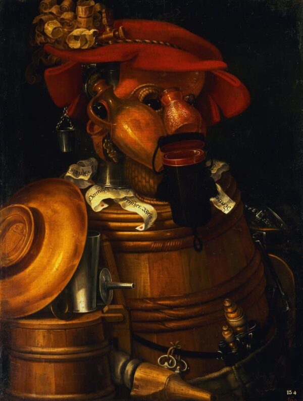 The Waiter: An Anthropomorphic Assembly of Objects Related to Viticulture - Arcimboldo