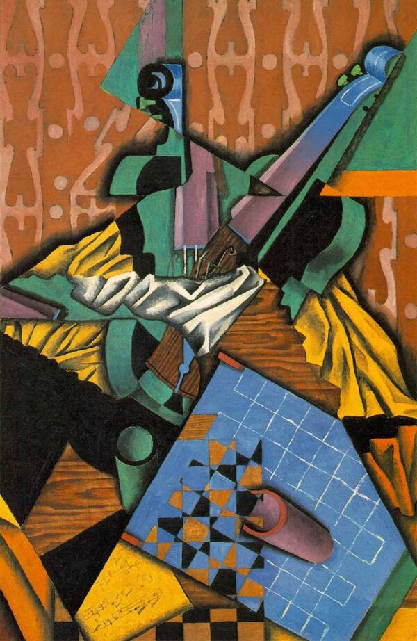 Photograph of the violin and checkerboard - Juan Gris