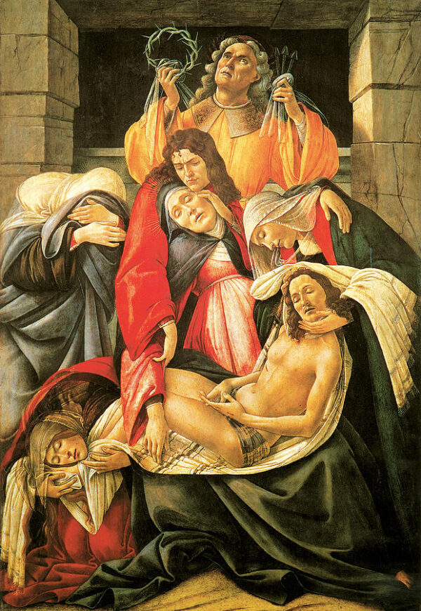 Mourning the Christ by Sandro Botticelli