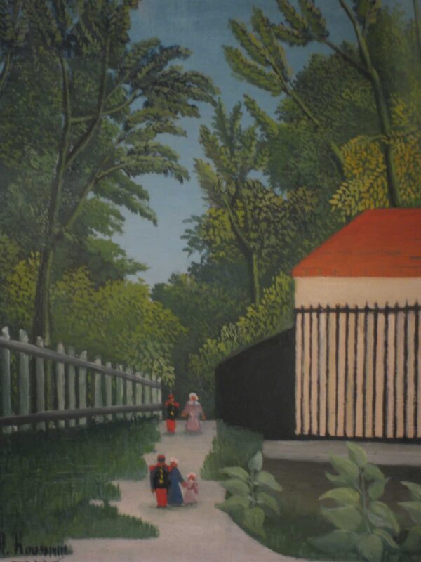 Landscape in the Park of Montsouris with Five Figures - Henri Rousseau